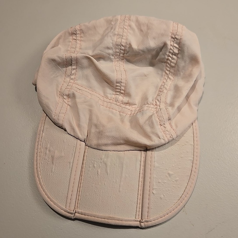 VTG FITKICKS Pink Folding Pocket Hat Faded Cotton Nylon Strapback Cap Tactical‎